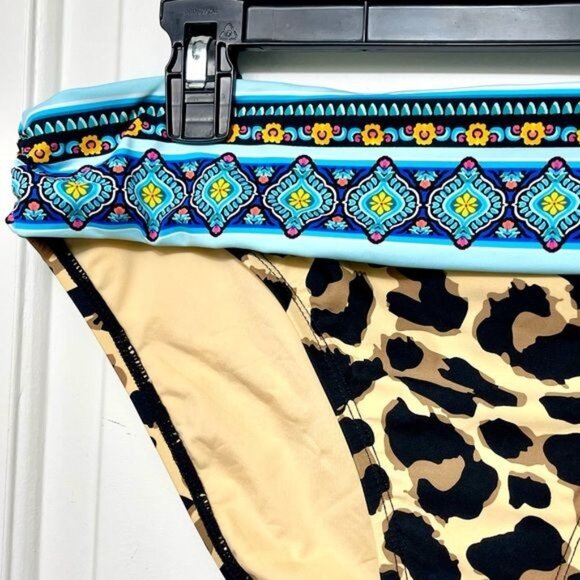 LA BLANCA Running Wild Banded Hipster Bottom Size 12 - Picture 5 of 8